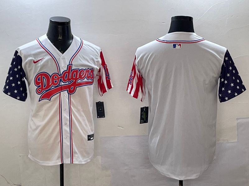 Men Los Angeles Dodgers Blank White a generation of national flags Joint name 2025 Nike MLB Jersey style 1->los angeles dodgers->MLB Jersey
